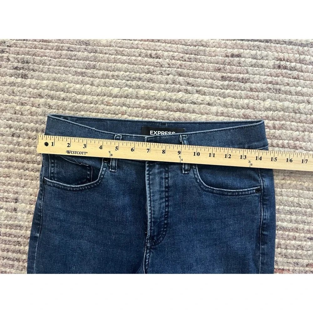 Express Womens Size 8R Dark Wash Mid Rise Legging Skinny Stretch Denim Jeans